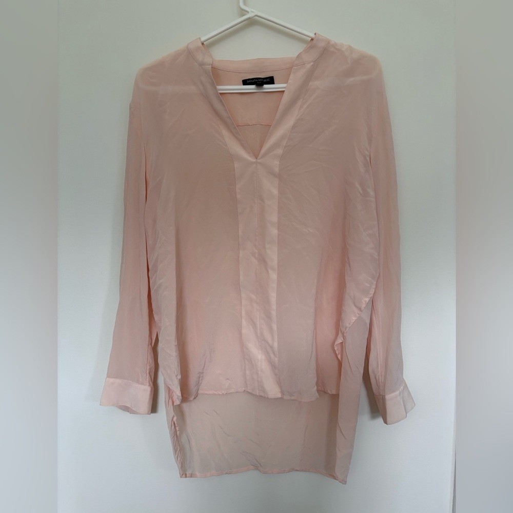 Banana Republic Light Pink Silk Blouse